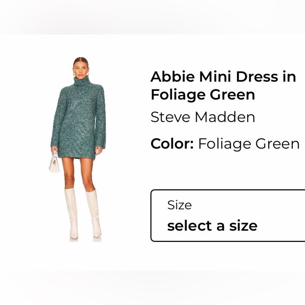 Steve Madden Foliage Green Mini Dress